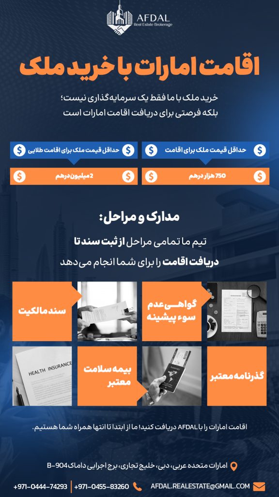 مراحل اقامت در دبی
