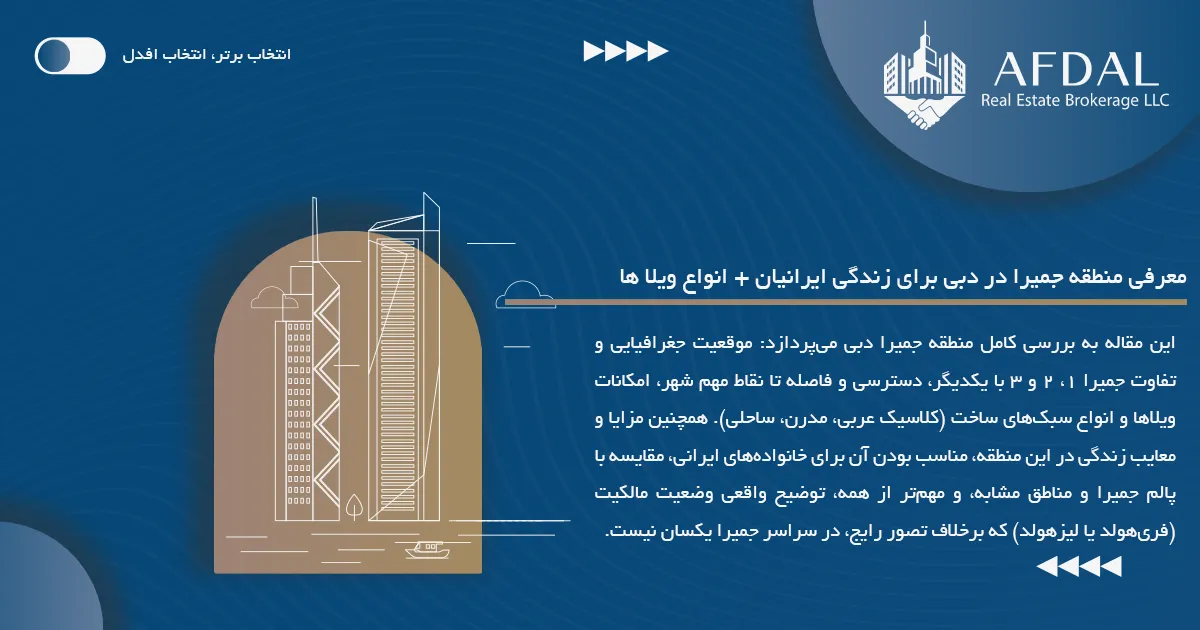 معرفی منطقه جمیرا در دبی برای زندگی ایرانیان