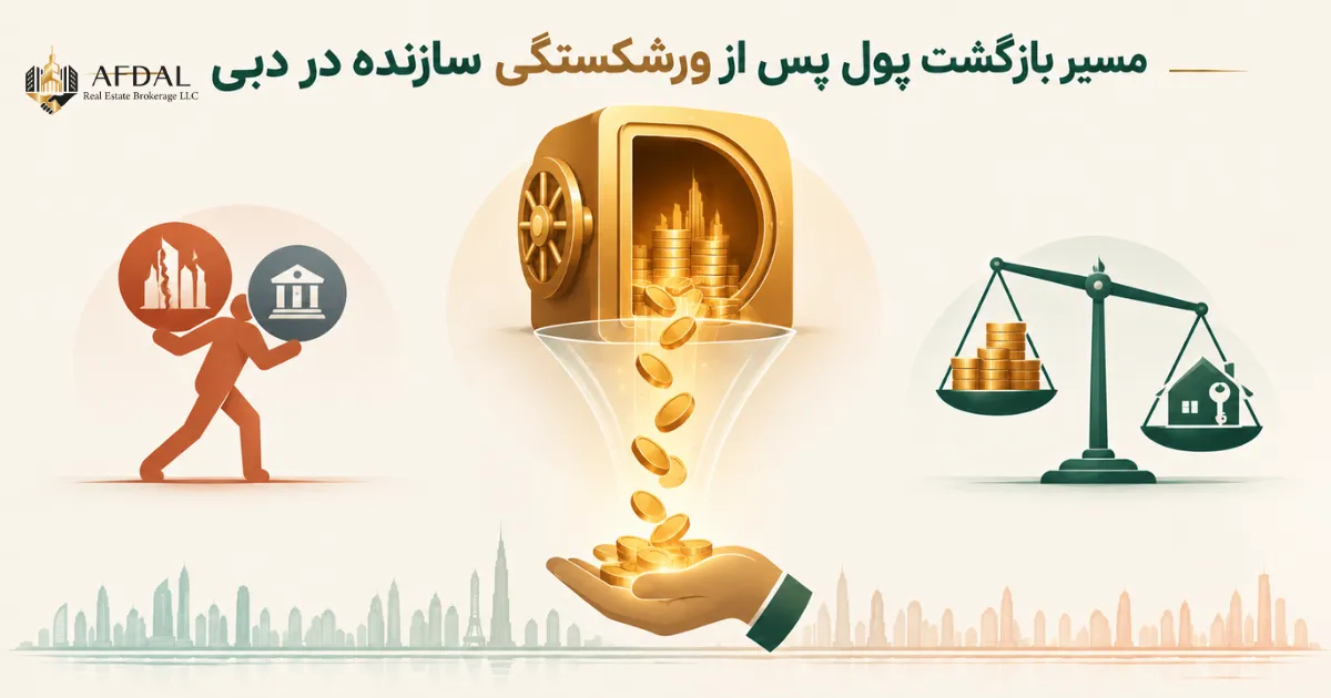 مسیر بازگشت پول پس از ورشستگی سازنده در دبی