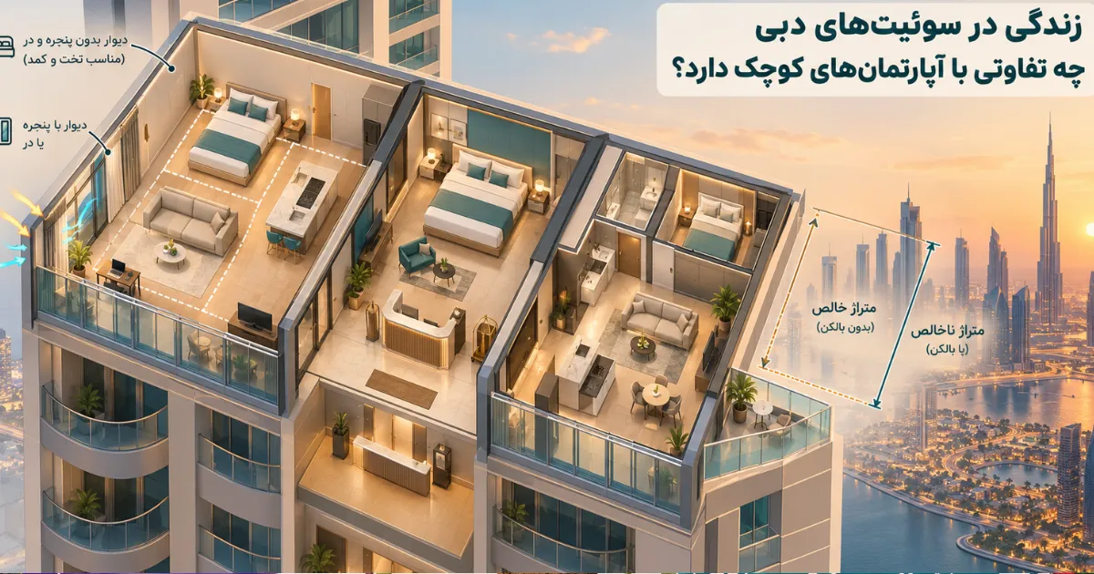 زندگی در سوئیت های دبی چه تفاوتی با آپارتمان های کوچک دارد؟