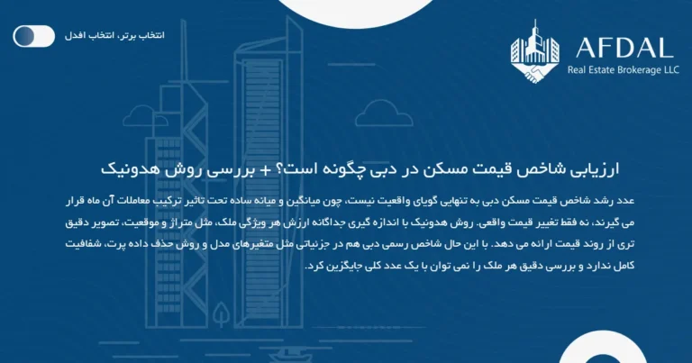 ارزیابی شاخص قیمت مسکن در دبی چگونه است؟ + بررسی روش هدونیک
