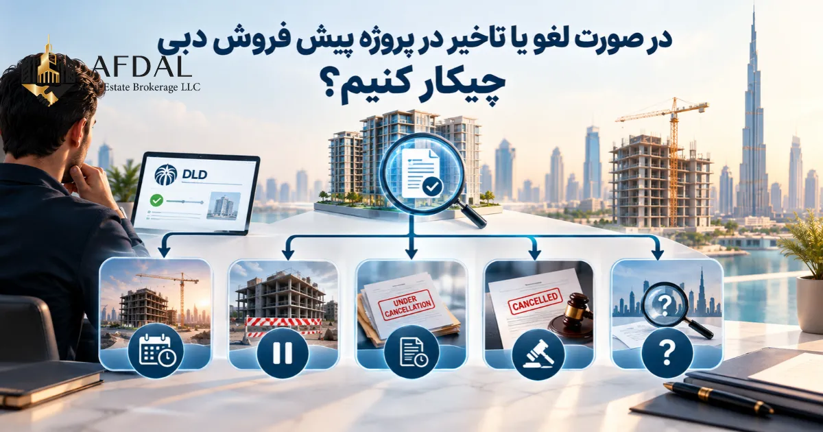 حساب امانی RERA چیست؟ | ضمانت امنیت پیش خرید در دبی 5 در صورت لغو یا تاخیر در پروژه پیش فروش دبی چیکار کنیم؟
